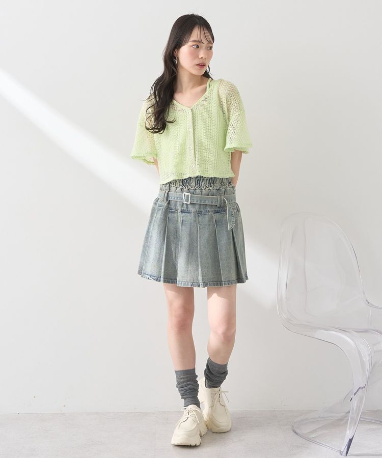 earth music&ecology「SET2点レースカーディガン＋レイヤードインナー」|カーディガン|