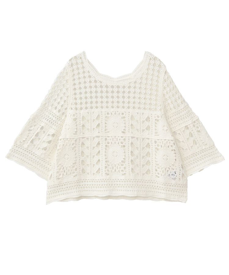 earth music&ecology「クロシェ風プルオーバー」|Tシャツ・カットソー|