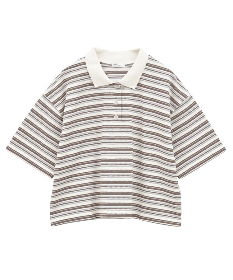 earth music&ecology「レトロボーダーポロシャツ」|Tシャツ・カットソー|