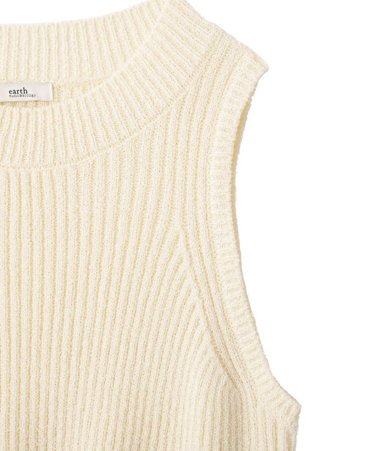 earth music&ecology「クルーネックニットベスト」|ベスト・ジレ|