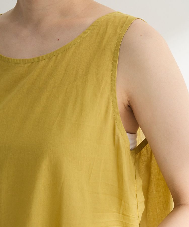 Green Parks「インド綿 SET2点 ギャザーシャツ+布帛インナー」|シャツ・ブラウス|