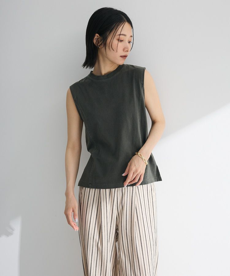 Green Parks「・DOUBLE FLAGS ピグメント切替ノースリTEE」|Tシャツ・カットソー|