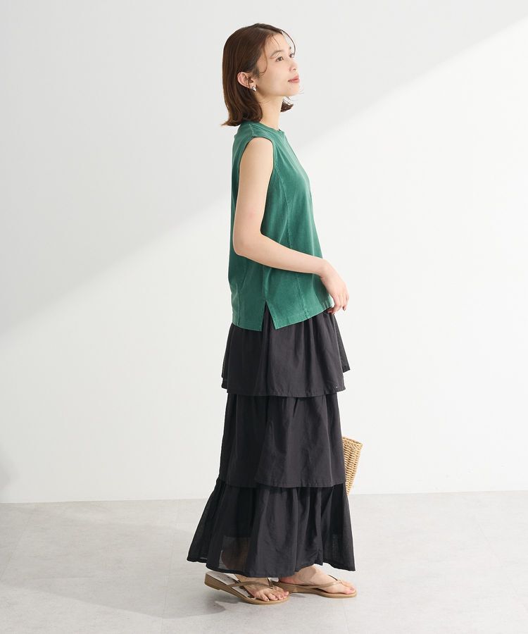 Green Parks「・DOUBLE FLAGS ピグメント切替ノースリTEE」|Tシャツ・カットソー|