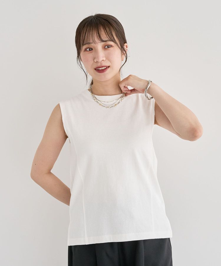 Green Parks「・DOUBLE FLAGS ピグメント切替ノースリTEE」|Tシャツ・カットソー|