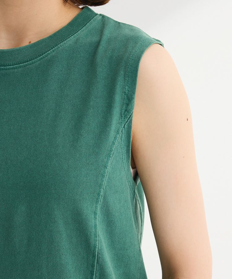 Green Parks「・DOUBLE FLAGS ピグメント切替ノースリTEE」|Tシャツ・カットソー|