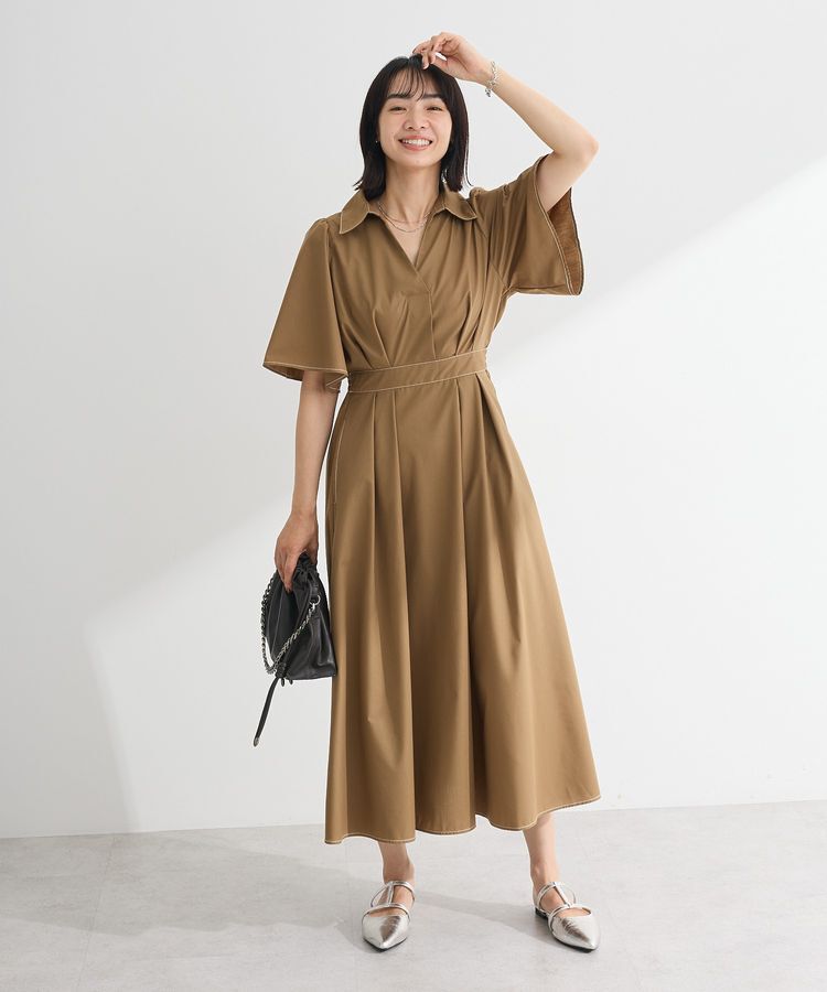 Green Parks「・ELENCARE DUE スキッパーワンピース」|ワンピース|Beige