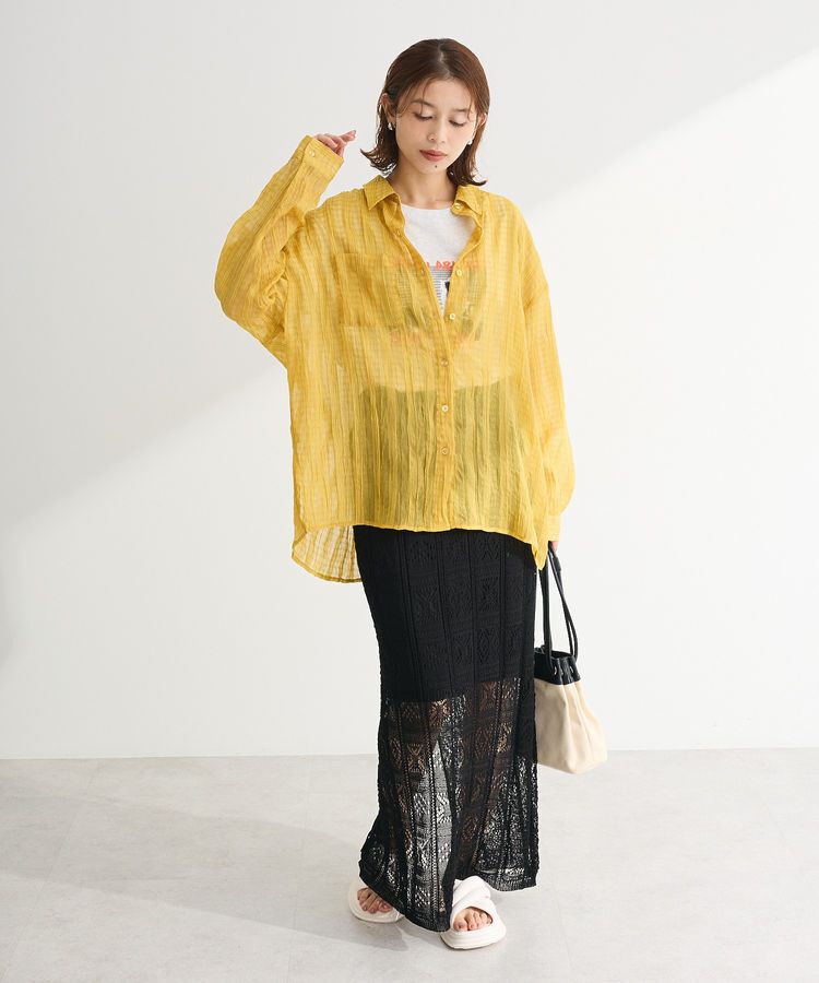 Green Parks「シアーワッシャーロングスリーブシャツ」|シャツ・ブラウス|