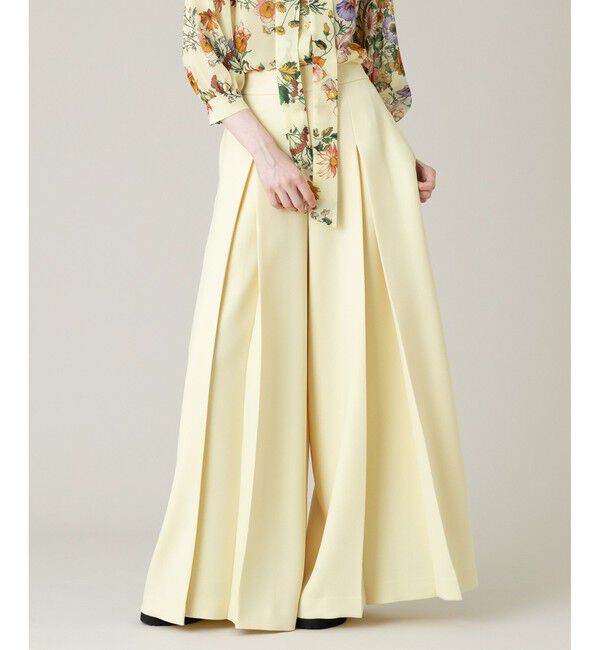 LOULOU WILLOUGHBY「【LOULOU WILLOUGHBY】ジョーゼットタックワイドパンツ」|その他|