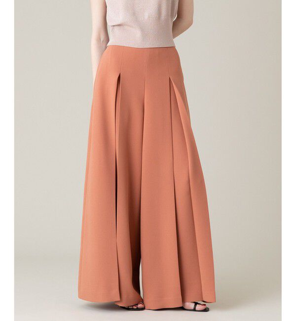 LOULOU WILLOUGHBY「【LOULOU WILLOUGHBY】ジョーゼットタックワイドパンツ」|その他|