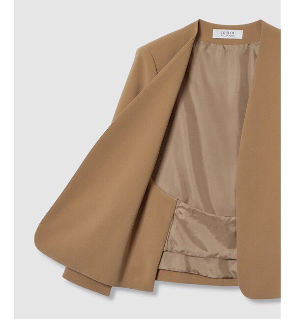 LOULOU WILLOUGHBY「◇ 【LOULOU WILLOUGHBY】リトルブラックケープジャケット」|ノーカラージャケット|