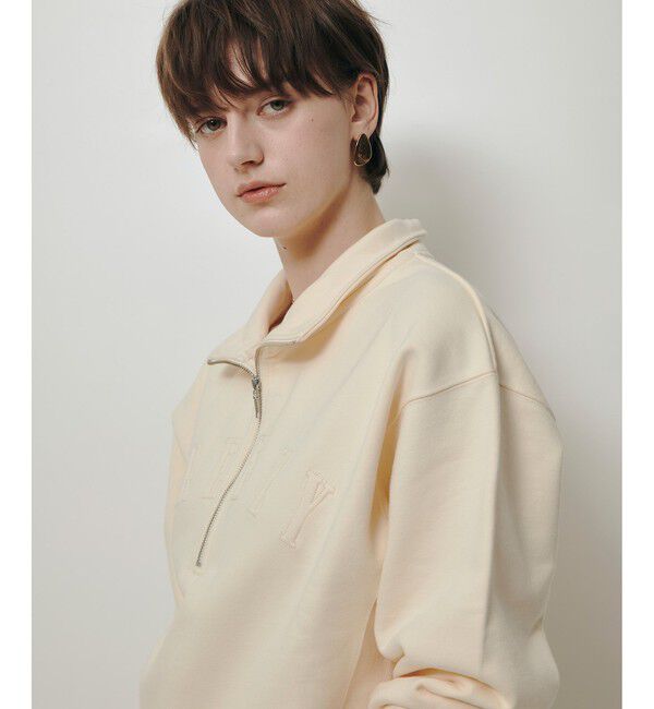 allureville「ハーフジップ刺繍プルオーバー」|Tシャツ・カットソー|