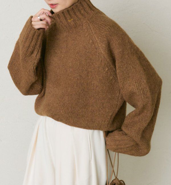 ウールアルパカ　美品❤︎ハイネックプルオーバー　ニット ウールアルパカナイロン ハイネックプルオーバー | maison