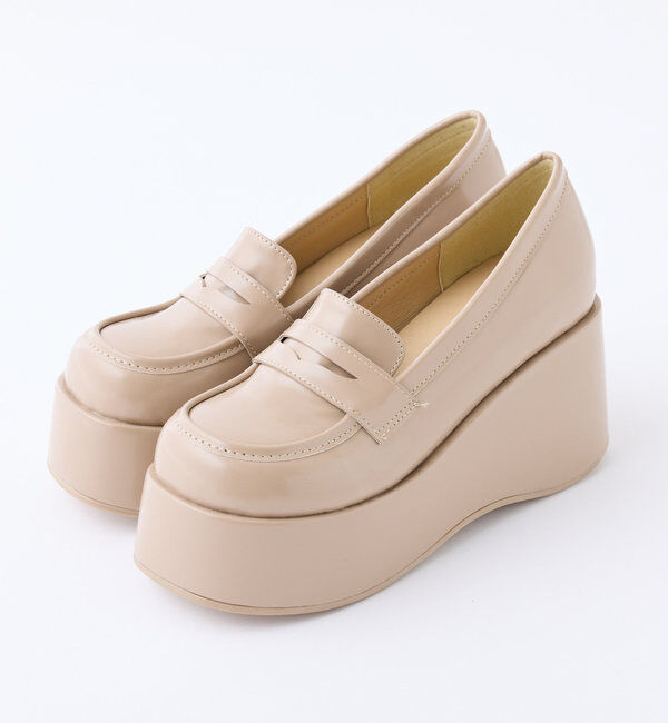  「[SSサイズ追加]マイナス３キロ見えローファー」|その他|ベージュ