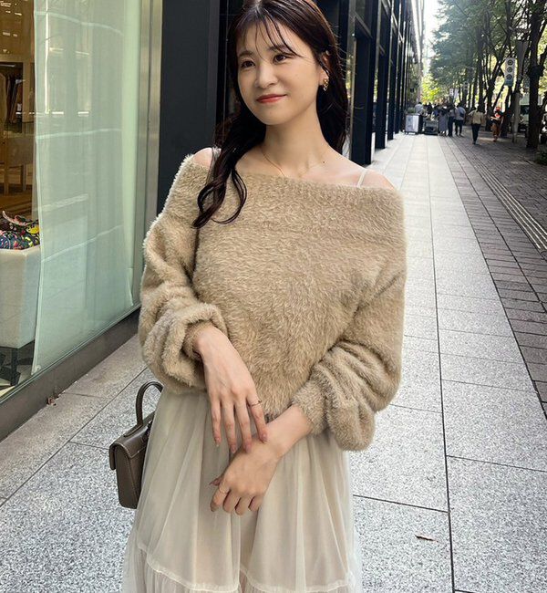  「後ろリボン2wayニットSETワンピ」|ワンピース|