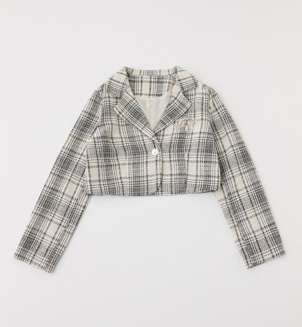  「【WEB限定リバイバル】ブローチ付きショートテーラージャケット」|テーラードジャケット|