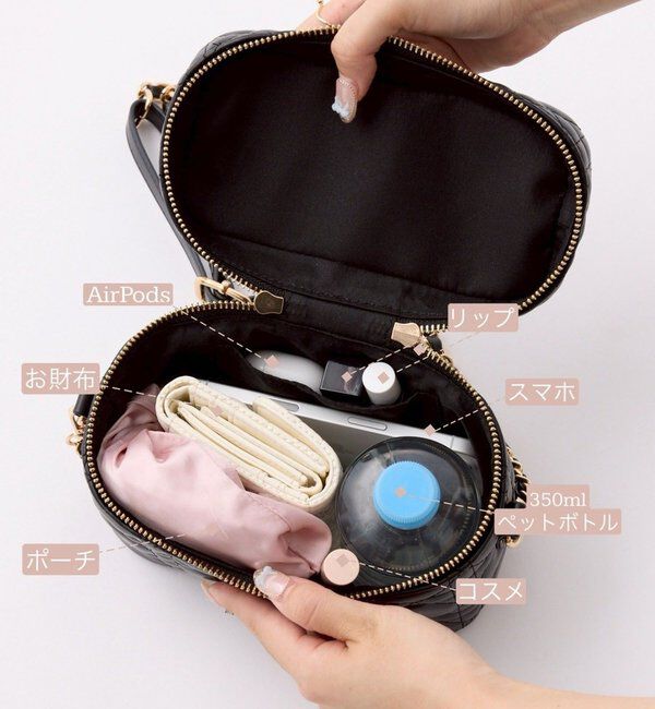  「WEB限定/チャーム付きキルティングバニティバッグ」|ショルダー・メッセンジャー|