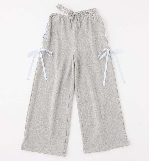  「【セットアップ可能】サイドカットレースアップスウェットパンツ」|その他|