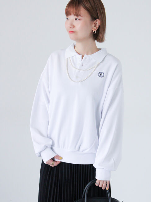 Lugnoncure「ポロ裏毛プルオーバー《2025spring catalog item》」|Tシャツ・カットソー|ホワイト