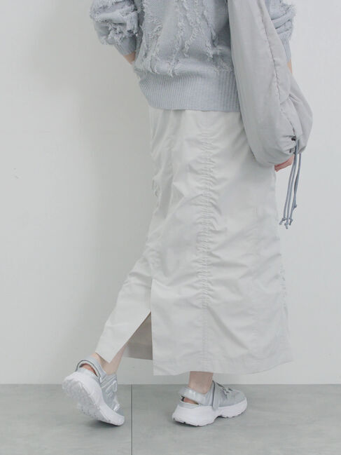 Samansa Mos2 blue「シャーリングスカート」|スカート|