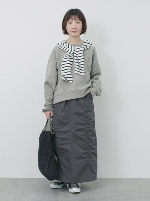 Samansa Mos2 blue「シャーリングスカート」|スカート|