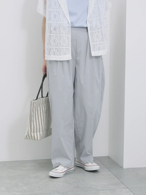 Samansa Mos2 blue「ストレッチタックカーブパンツ」|その他|