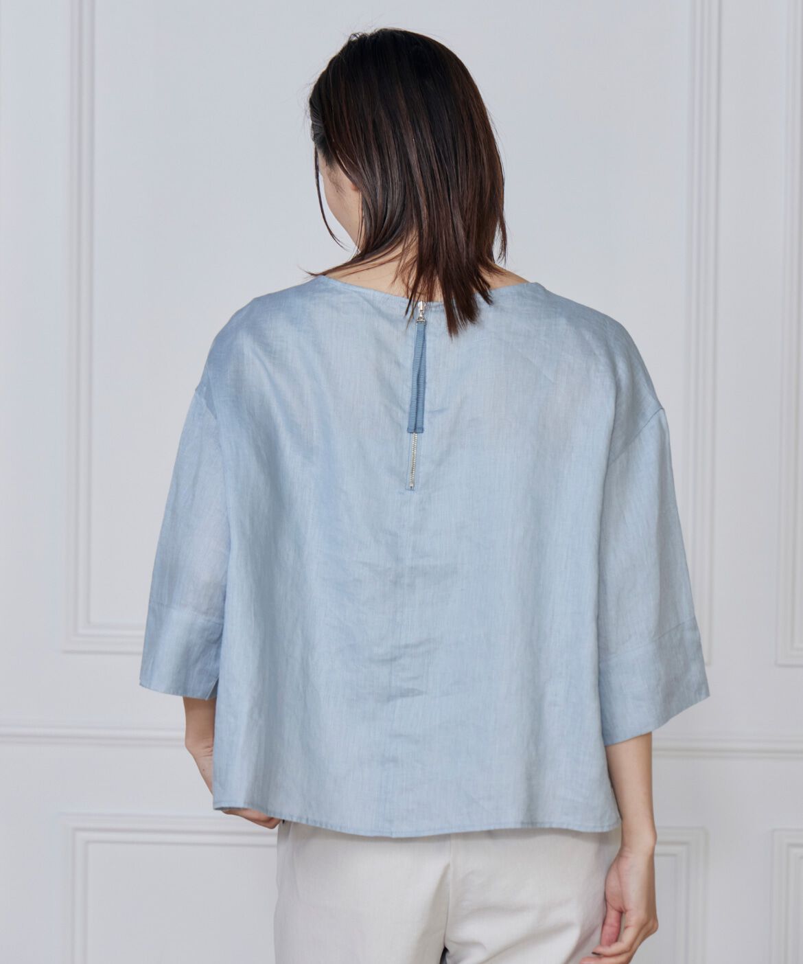 7-IDconcept.「《大きいサイズ》リネンワイドシルエットブラウス」|シャツ・ブラウス|