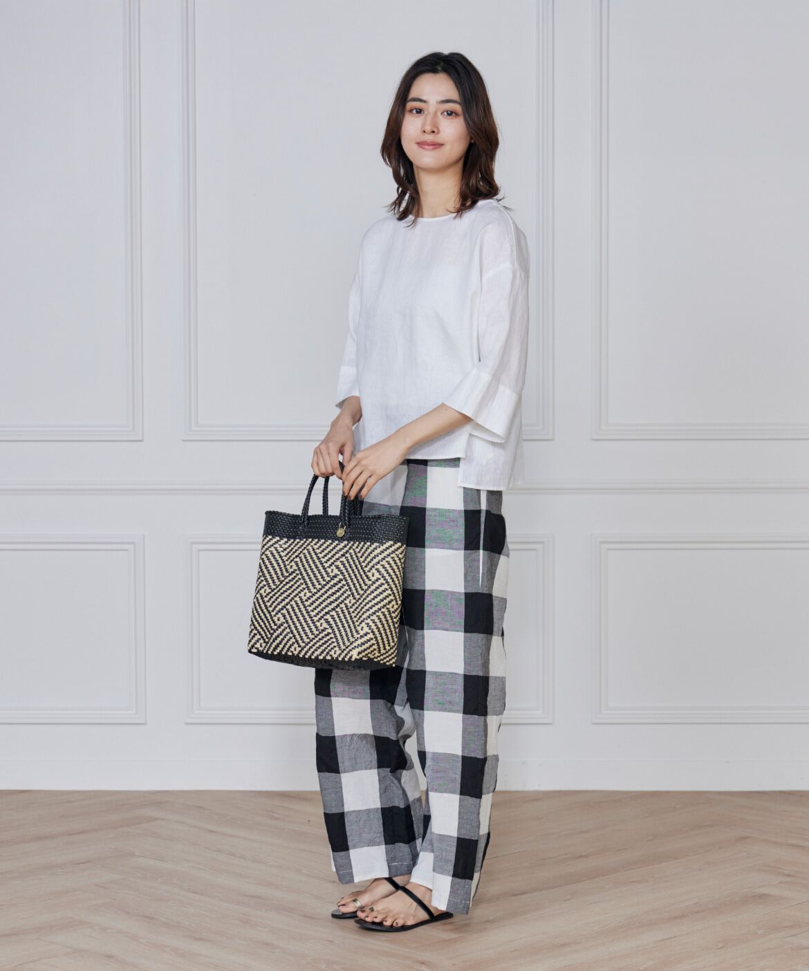 7-IDconcept.「《大きいサイズ》リネンワイドシルエットブラウス」|シャツ・ブラウス|