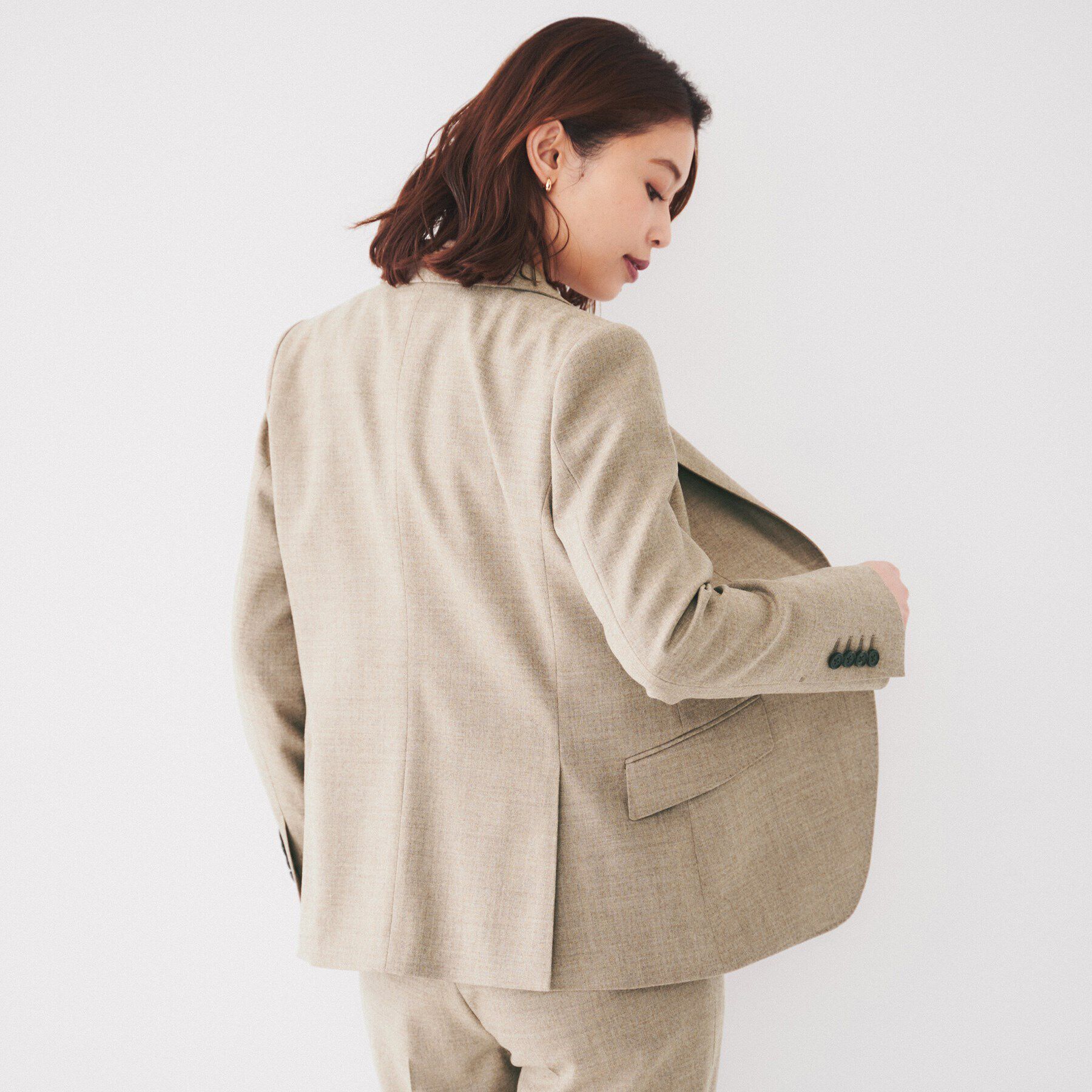 UNTITLED「【日本製/通勤スーツ】ウーステッドフラノ テーラードジャケット」|テーラードジャケット|