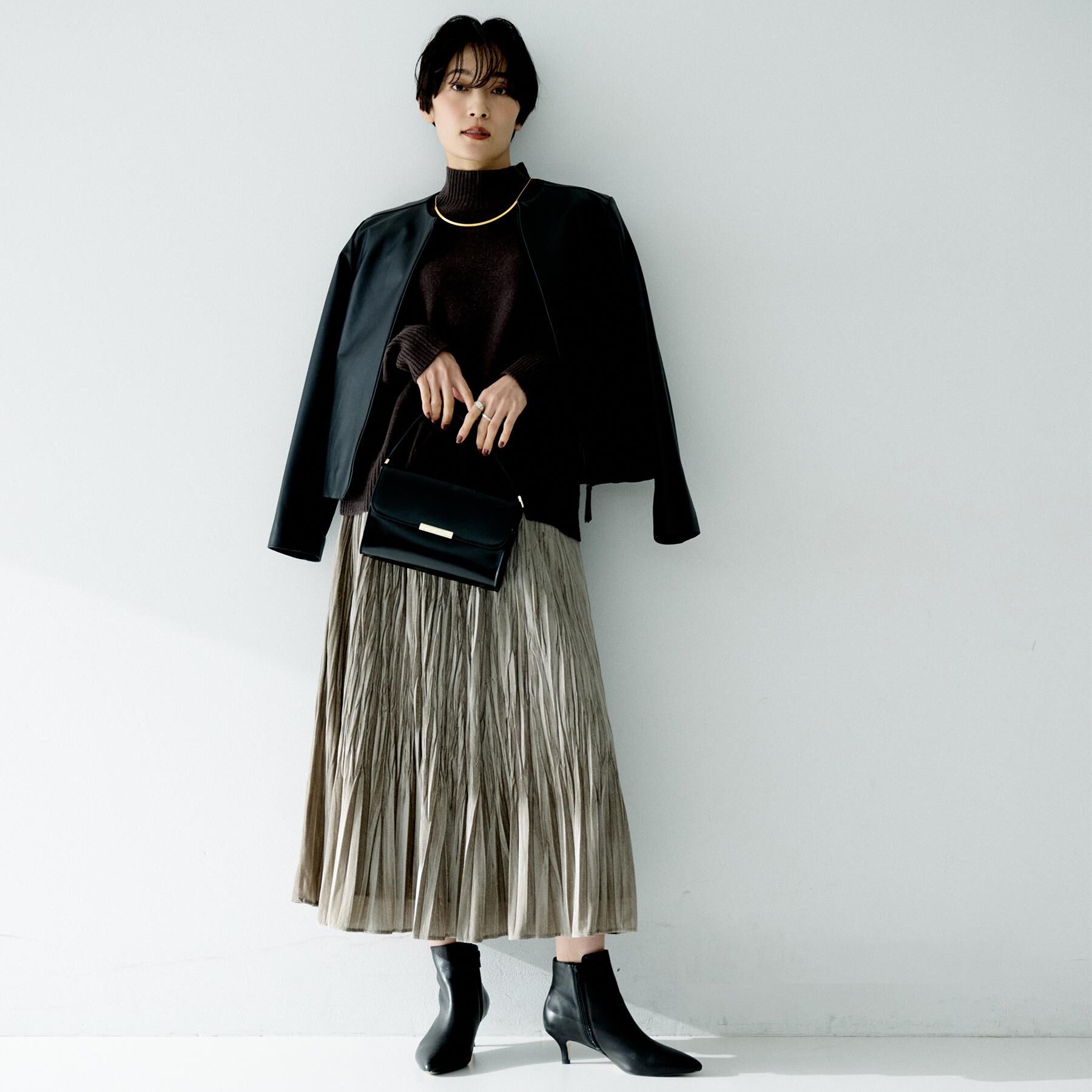 UNTITLED「【着丈短め/柔らかな質感】ラムレザージャケット」|ライダースジャケット|