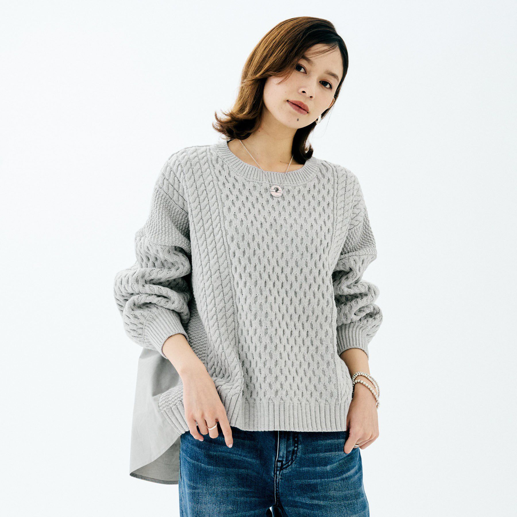 UNTITLED「【TORRAZZO DONNA】ドッキングニットトップス」|ニット・セーター|