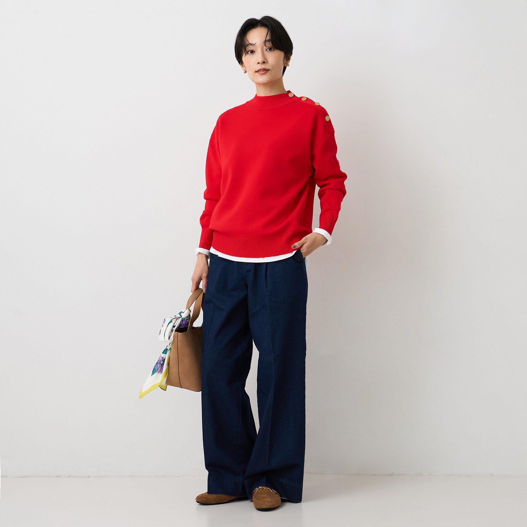 UNTITLED「【洗える/ゆったりコンパクト】ミラノリブプルオーバー」|ニット・セーター|