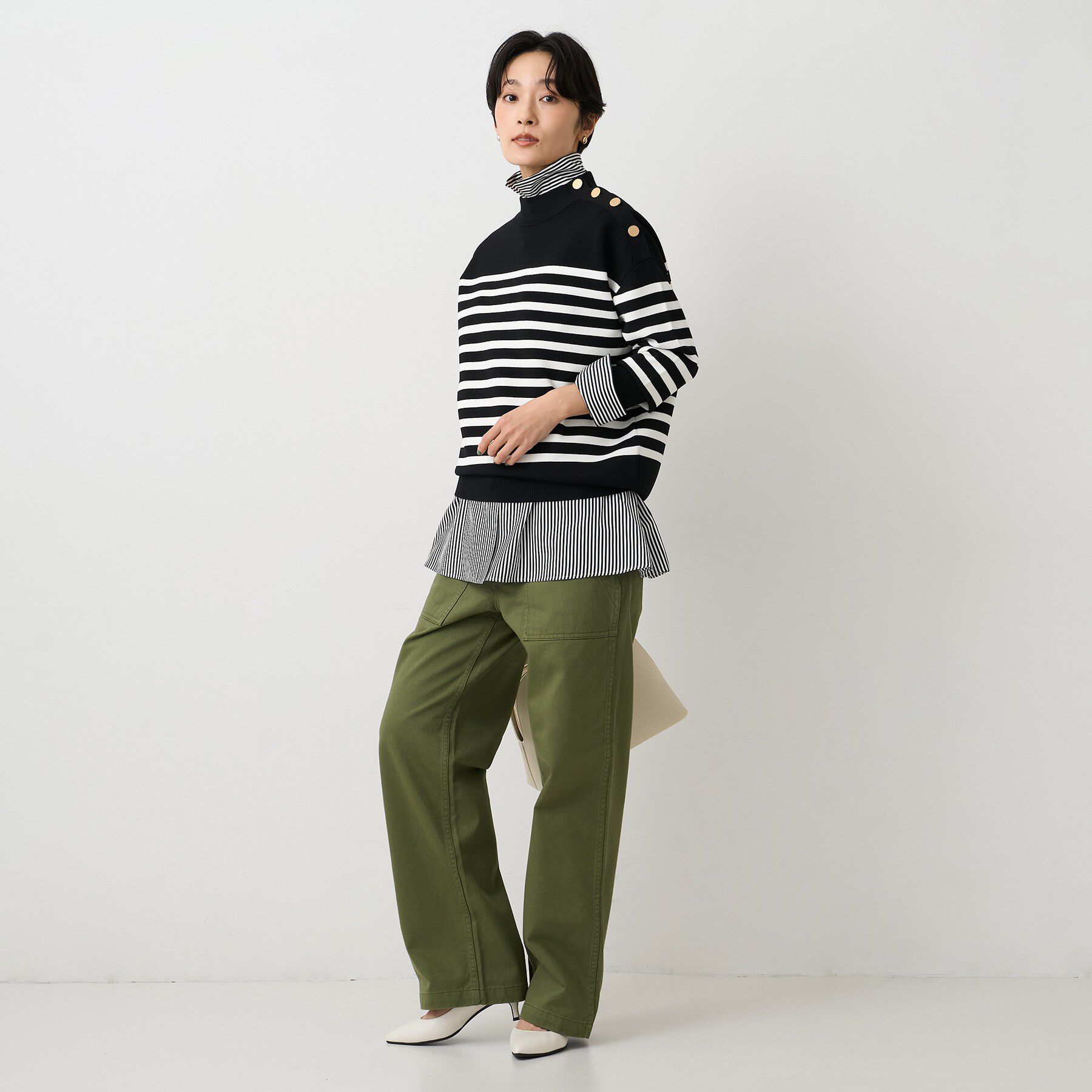 UNTITLED「【洗える/ゆったりコンパクト】ミラノリブプルオーバー」|ニット・セーター|