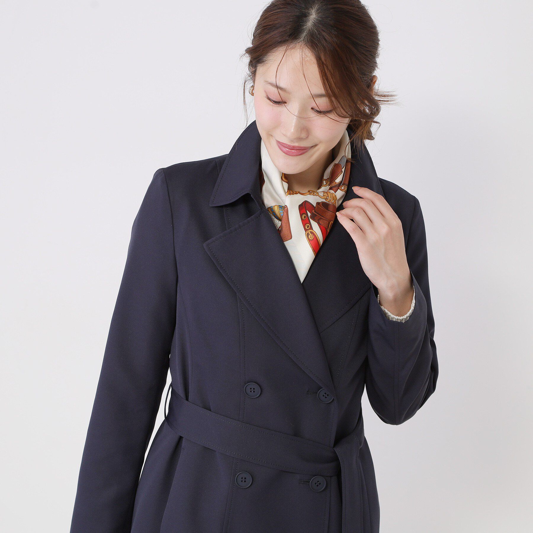 COUP DE CHANCE「【撥水／細見えシルエット】きれいめトレンチコート」|トレンチコート|