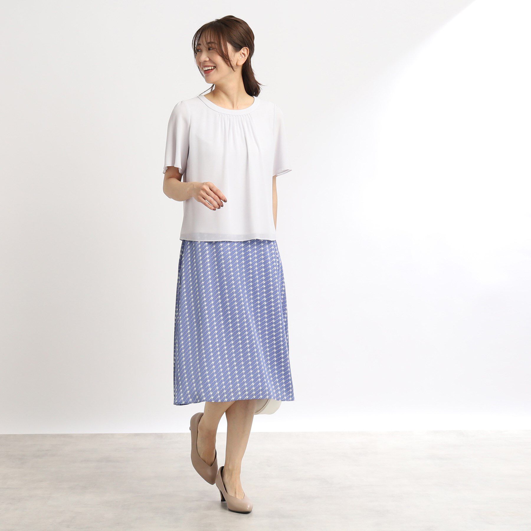 Reflect「【WEB限定カラーあり／マシンウォッシュ可／セットアップ可能】プリントフレアスカート」|スカート|