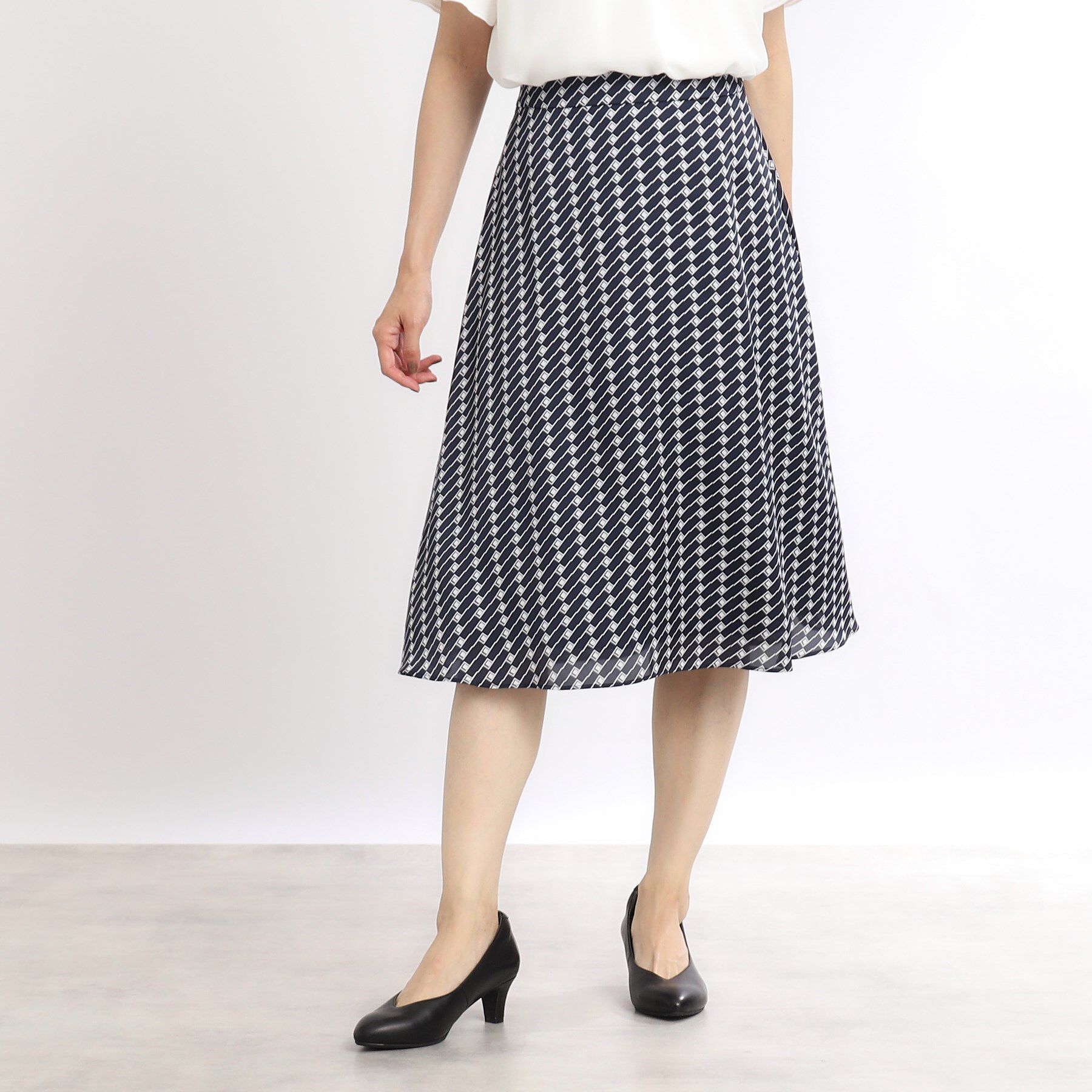 Reflect「【WEB限定カラーあり／マシンウォッシュ可／セットアップ可能】プリントフレアスカート」|スカート|