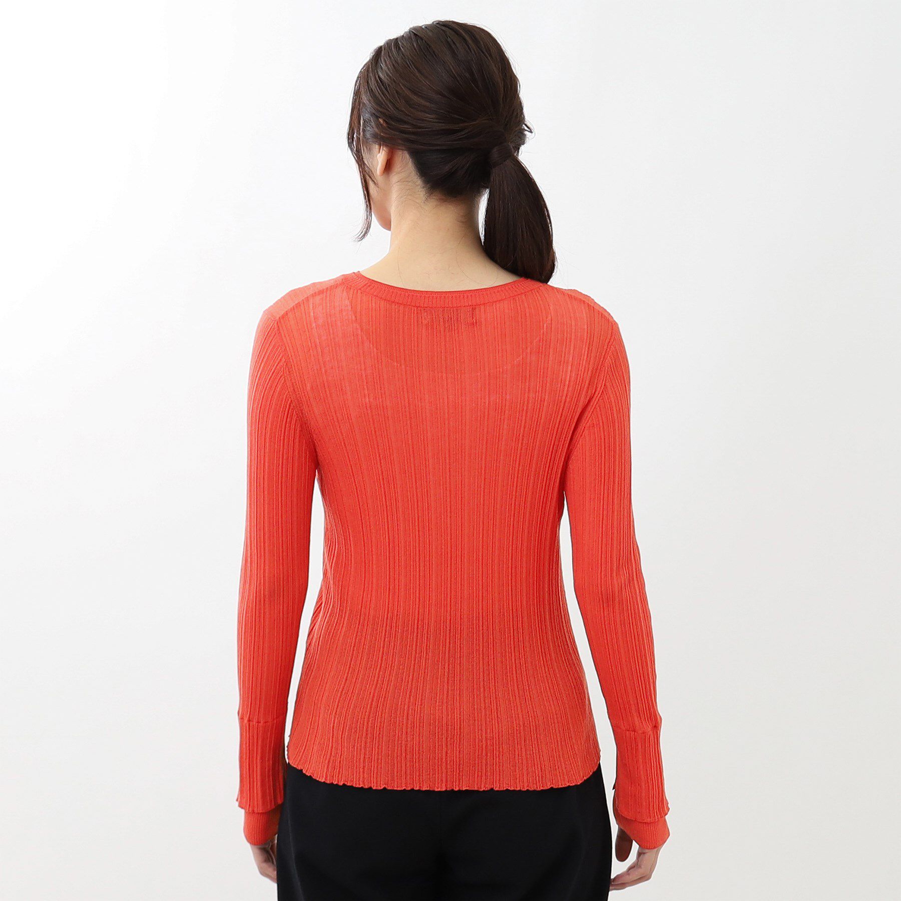 Reflect「【洗える／インナーにもおすすめ】シアーランダムリブニット」|ニット・セーター|