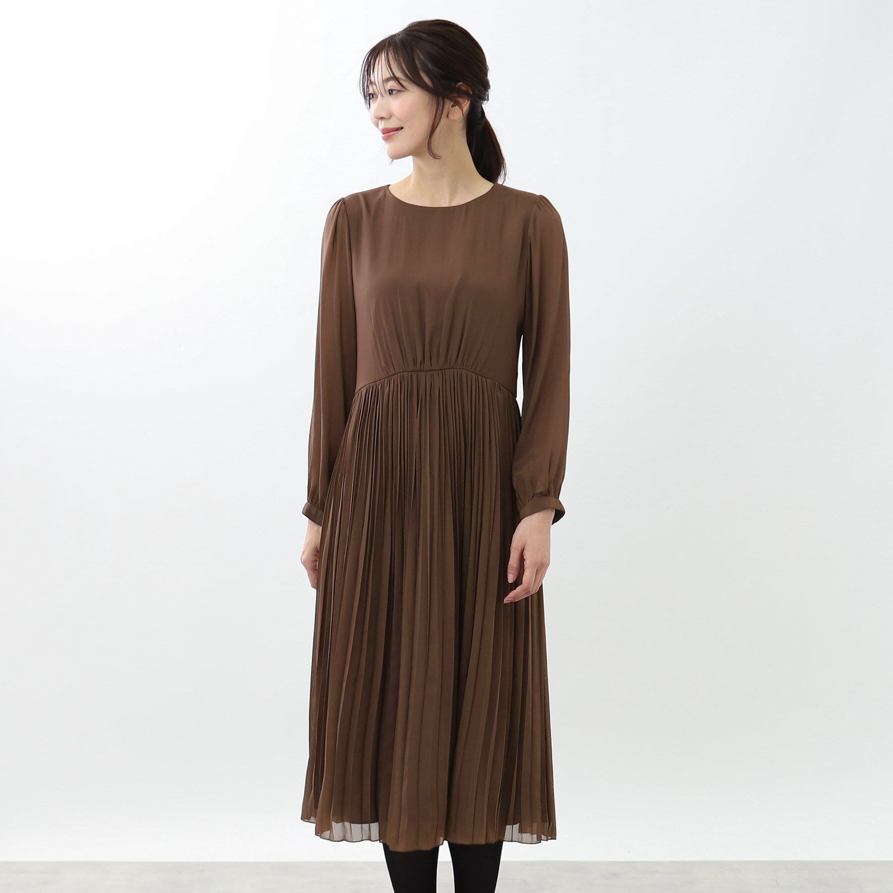 Reflect「【手洗い可】フィットアンドフレアワンピース」|ワンピース|