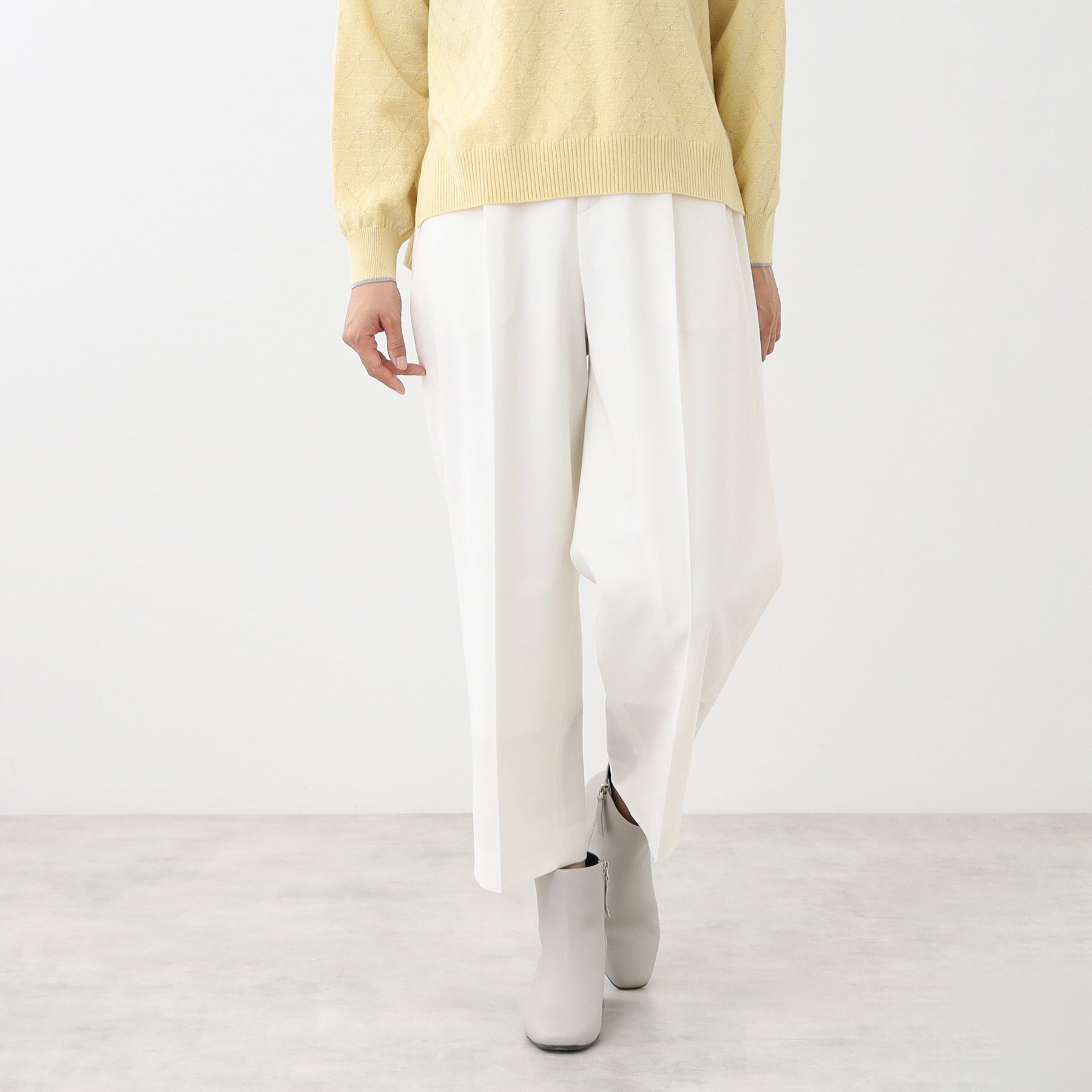 Reflect「【手洗い可】スタイルアップワイドパンツ」|その他|オフホワイト(003