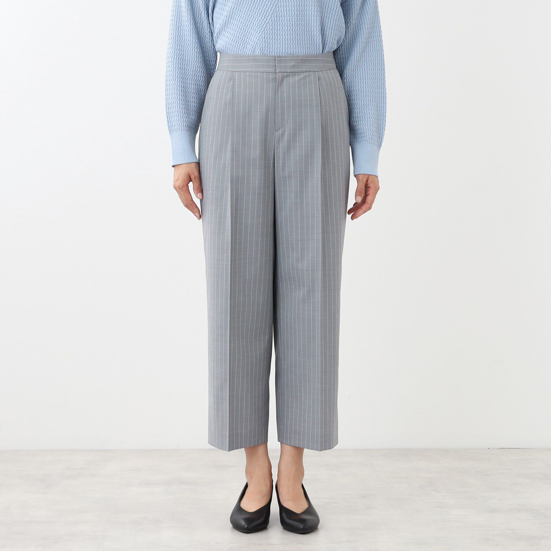 Reflect「【手洗い可】ストライプ柄ワイドパンツ」|その他|