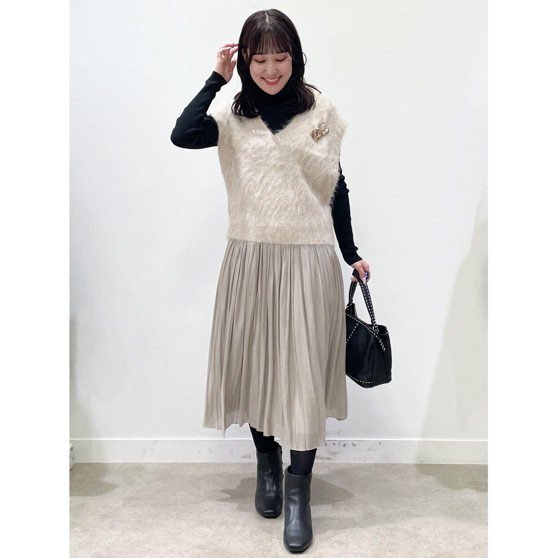 Reflect「【手洗い可】シャイニープリーツスカート」|スカート|