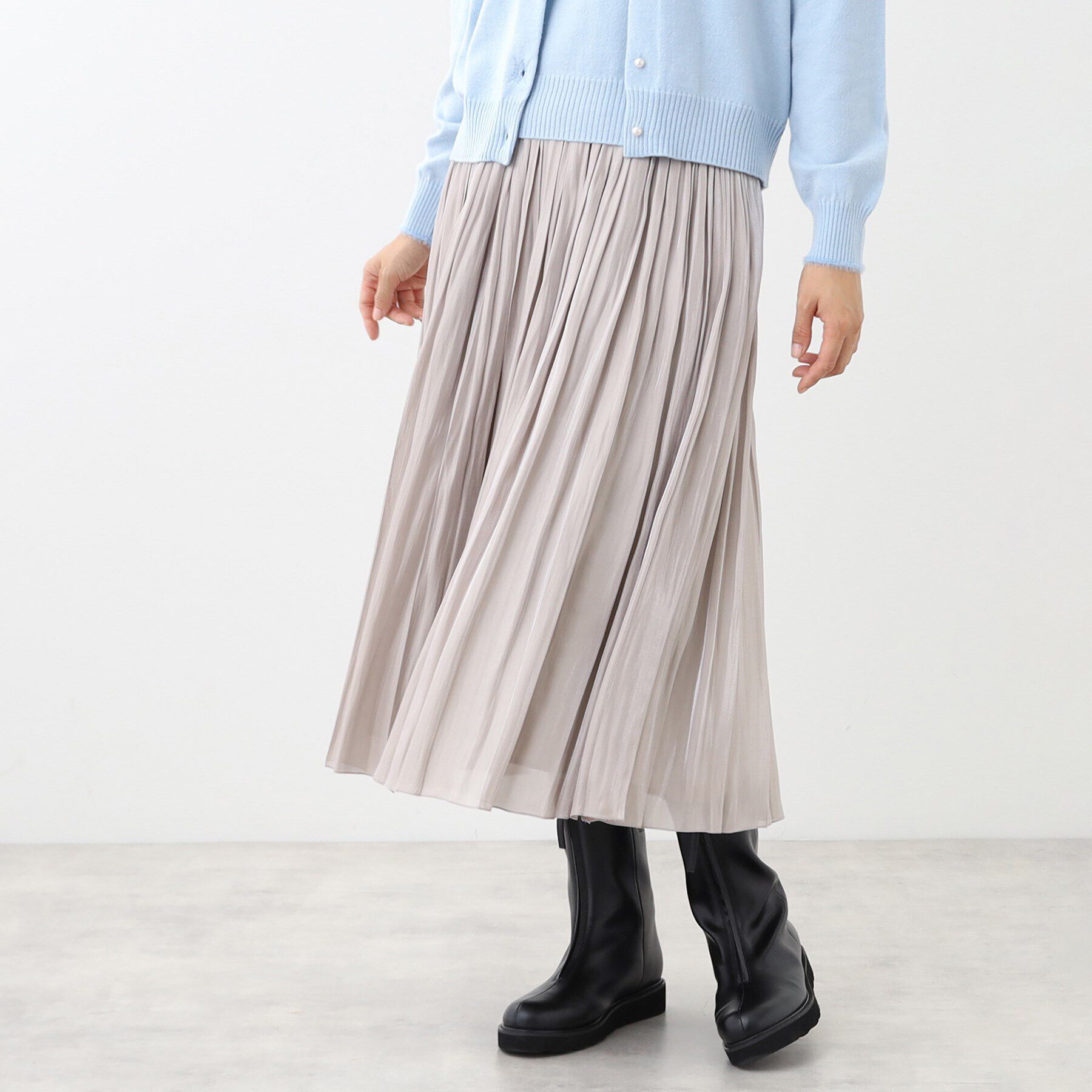 Reflect「【手洗い可】シャイニープリーツスカート」|スカート|