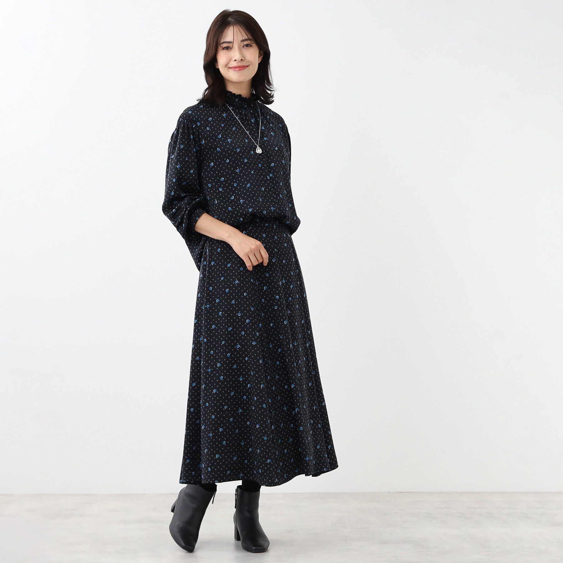 Reflect「【マシンウォッシュ可／セットアップ可】マーブルドットブラウス」|シャツ・ブラウス|