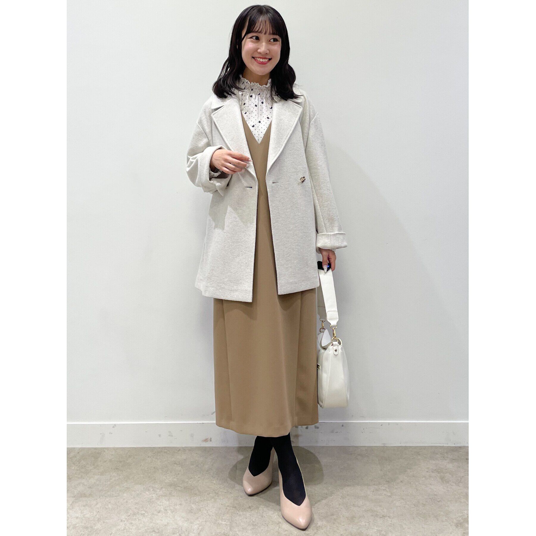 Reflect「【マシンウォッシュ可／セットアップ可】マーブルドットブラウス」|シャツ・ブラウス|