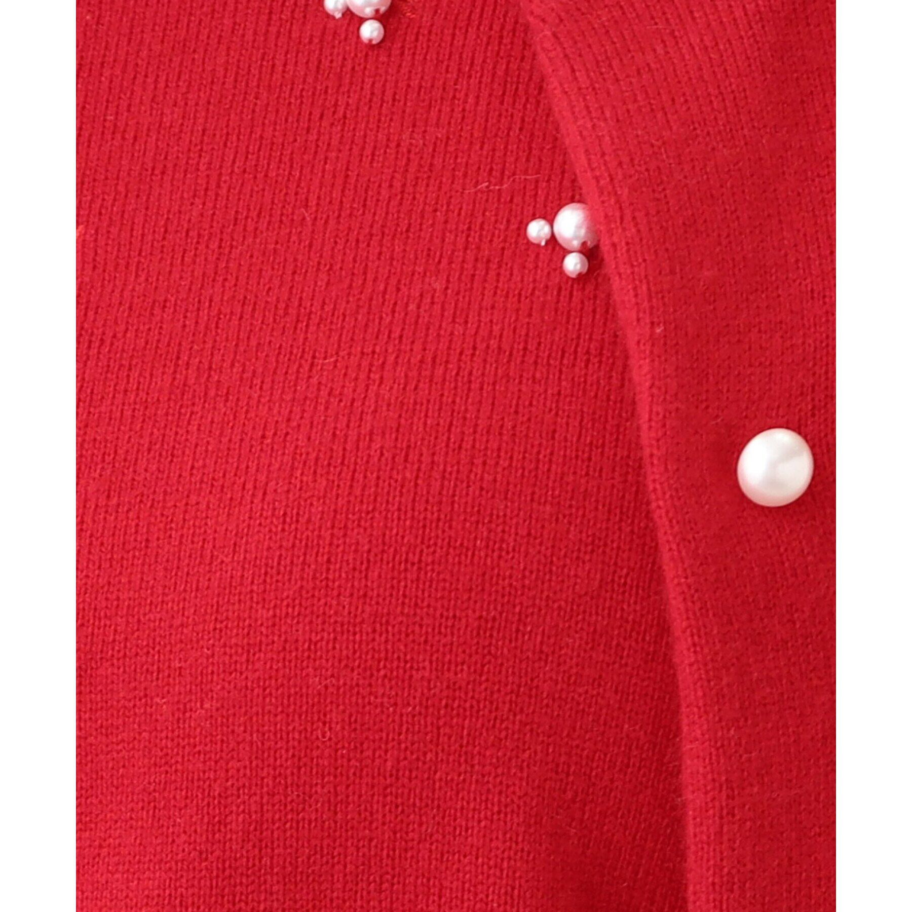 Reflect「【WEB限定カラーあり／洗える／アンサンブル】パール調刺繍ニット＋カーディガン」|カーディガン|