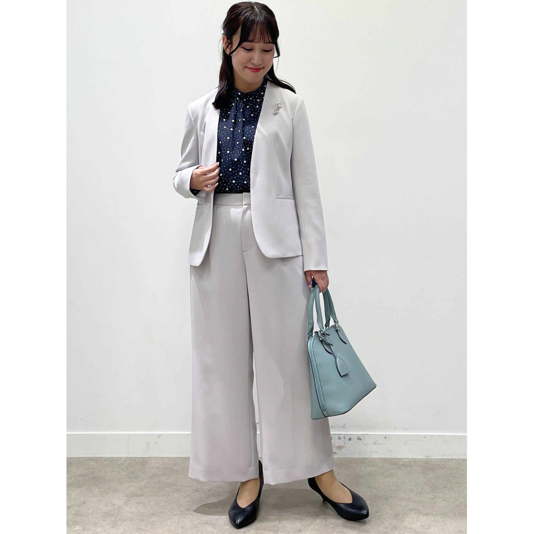 Reflect「【フォーマル/マシンウォッシュ可】ドットプリントブラウス」|シャツ・ブラウス|