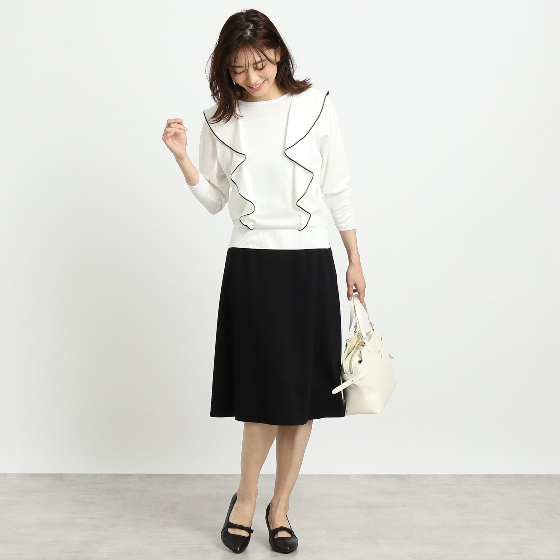 Reflect「ラッフルフリルプルオーバーニット」|ニット・セーター|