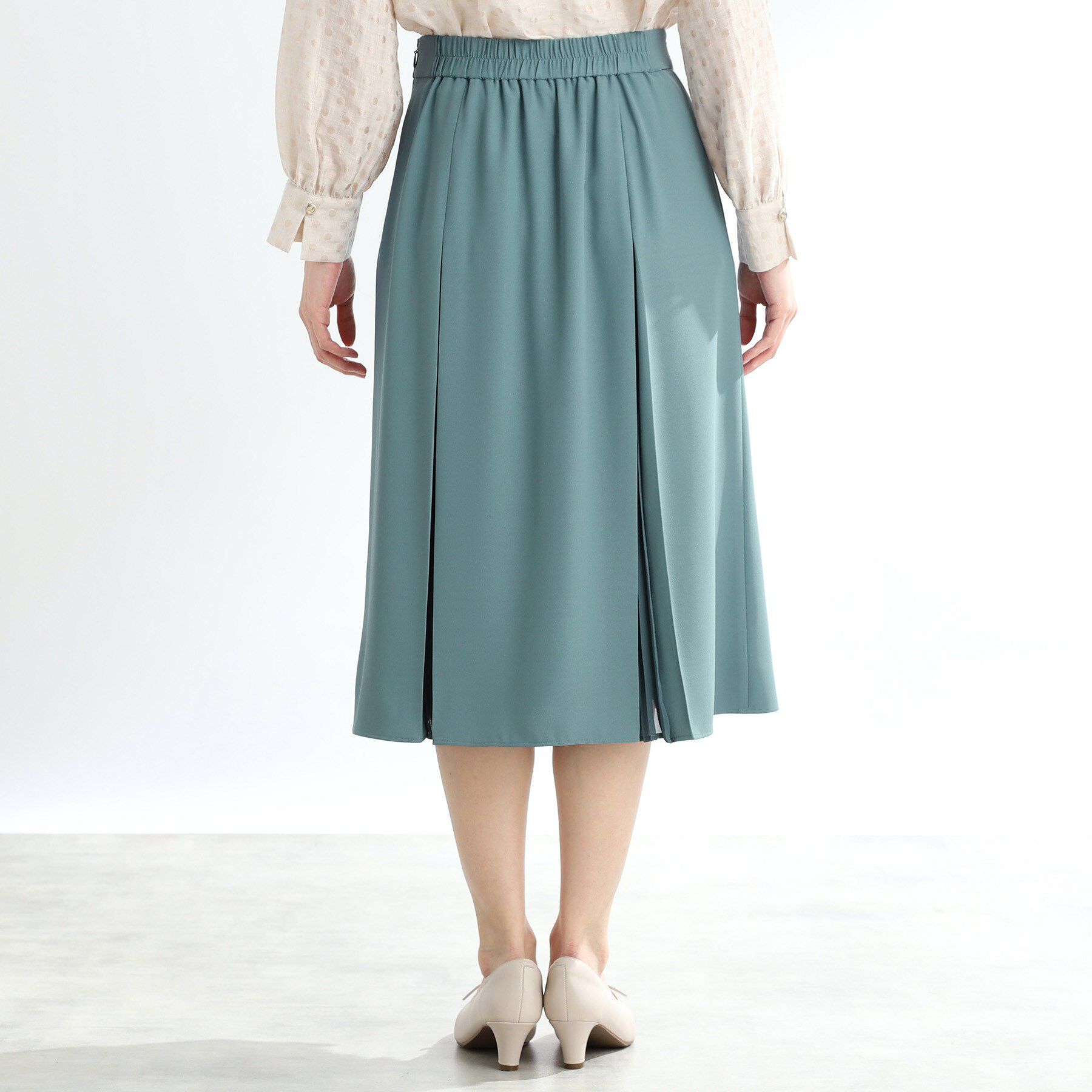 Reflect「【手洗い可】シフォンプリーツドッキングスカート」|スカート|