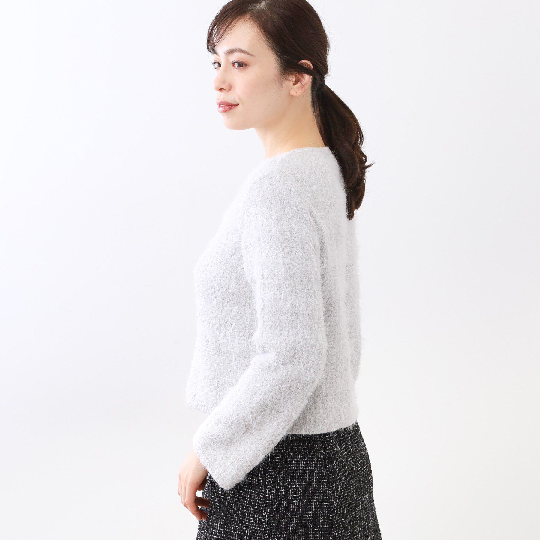 Reflect「【お食事会やお出かけに◎】ふんわりジャカード編みカーディガン」|カーディガン|