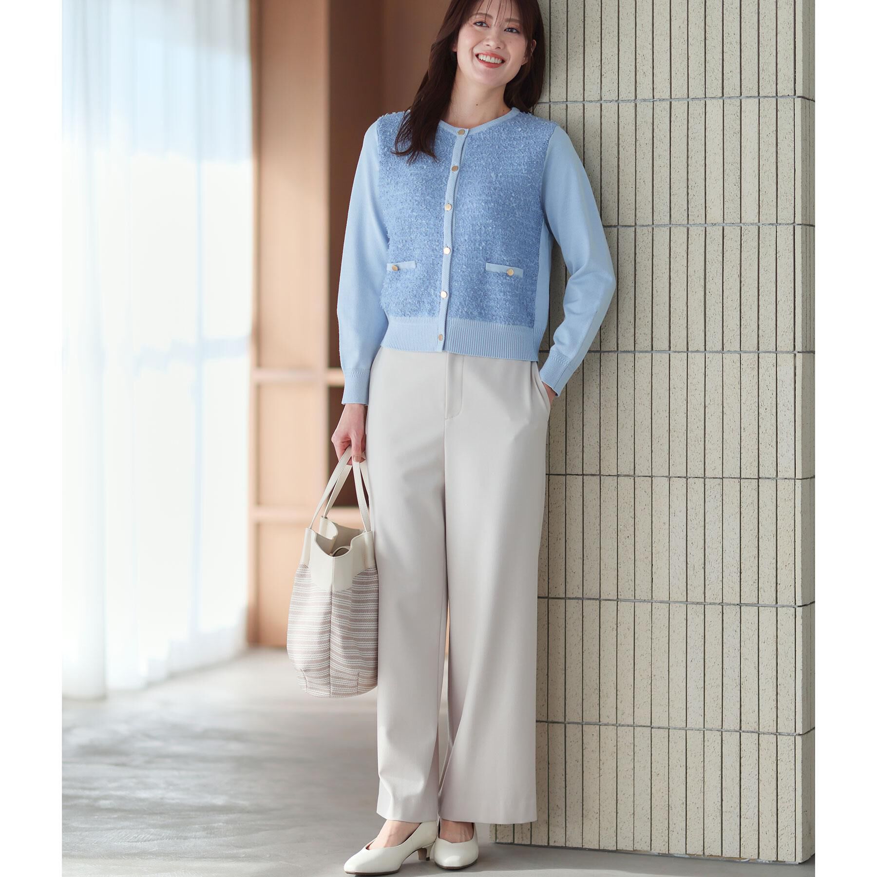 Reflect「【着映え◎】ツイード風ニットカーディガン」|カーディガン|