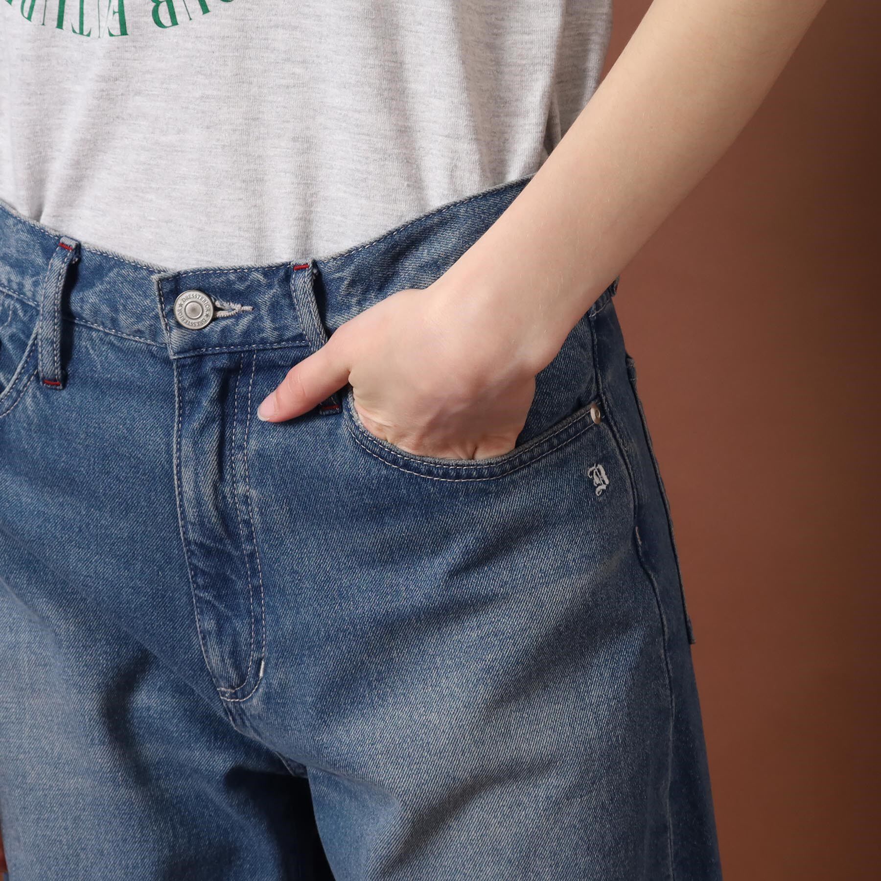 DRESSTERIOR「【洗える】テーパードコンフォートデニム」|デニム|